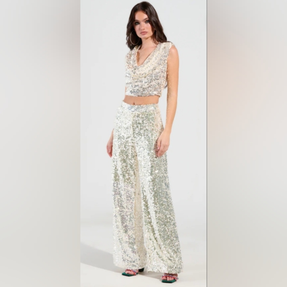 AKIRA Sequin Trousers - Picture 2 of 7